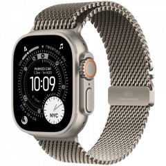 Apple Watch Ultra 3 GPS + Cellular 49mm Natural Titanium Case with Natural Titanium Milanese Loop ..
