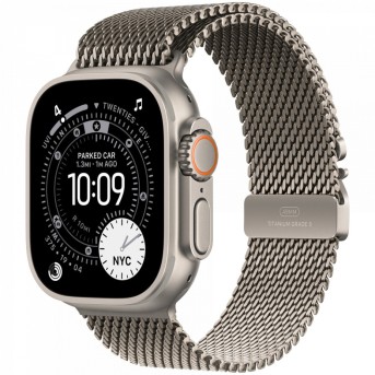 Apple Watch Ultra 3 GPS + Cellular 49mm Natural Titanium Case with Natural Titanium Milanese Loop - Large,Model A3281 в Metoo.kz - Metoo (1)