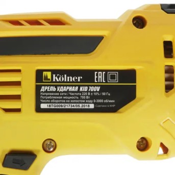 Дрель Kolner кн700в KID 700V (10шт) Дрель ударная 700 Вт, 0- 3000 об/мин, 0- 48000 уд/мин, ключевой парон 1,5-13мм, реверс, регулировка оборотов, дополнительная рукоятка в Metoo.kz - Metoo (3)