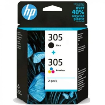 Картридж струйный 305 для HP DJ 2320/2710/2720, 120/100стр.(O) (3YM60AE+3YM61AE) черный+цвет 6ZD17AE в Metoo.kz - Metoo (1)