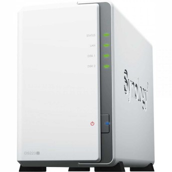 Сетевое оборудование Synology DS223j Сетевой NAS сервер 2xHDD для дома в Metoo.kz - Metoo (1)