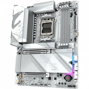 Материнская плата GIGABYTE X870 AORUS ELITE X3D ICE, AM5 X870, 4xDDR5, 2xHDMI+2xUSB4, 4xM.2, ATX в Metoo.kz - Metoo (3)