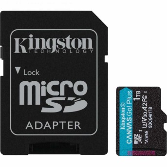 Карта памяти MicroSD, Kingston Canvas Go! Plus Gen4, 1TB, SDCG4/<wbr>1TB, Class 10, UHS-I, R200/<wbr>W160 - Metoo (1)
