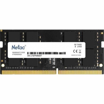 Модуль памяти для ноутбука Netac Basic, NTBSD4N32SP-16, DDR4 SO-DIMM, 16Gb, 3200Mhz, C22 в Metoo.kz - Metoo (1)