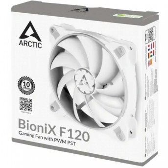 Кулер для корпуса ARCTIC BioniX F120 (Grey/White), ACFAN00164A, 12cm, 200-1800rpm, 4Pin, Fluid Dyn. в Metoo.kz - Metoo (4)