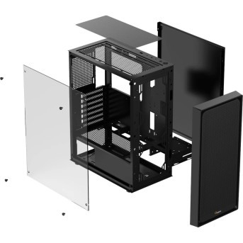 Корпус Ocypus Gamma C50 BK mATX/ITX 3xUSB Черный Gamma-C50-BKG000XX-GL в Metoo.kz - Metoo (5)