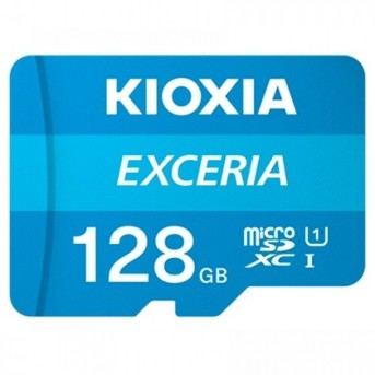 KIOXIA LMEX1L128GG2; 128GB microSD KIOXIA Exceria (M203) UHS I U1 with adapter в Metoo.kz - Metoo (1)