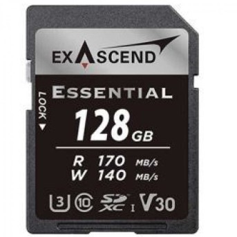 Карта памяти SD Exascend Essential, 128Gb, SDXC I, UHS-I (V30), R170/<wbr>W140 - Metoo (1)