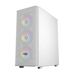 Компьютерный корпус FSP CMT196W, Без БП, 1xUSB3.0/<wbr>2xUSB2.0, 4x ARGB 120mm, Glass, White, ATX