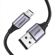 Кабель UGREEN US290 Micro USB 2.0 Cable 1M Metal/Black, 60146