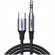 Аудио кабель Ugreen AV143 USB-C - 3,5мм, M/M Aluminum Shell, 1m, Deep Gray, 30633