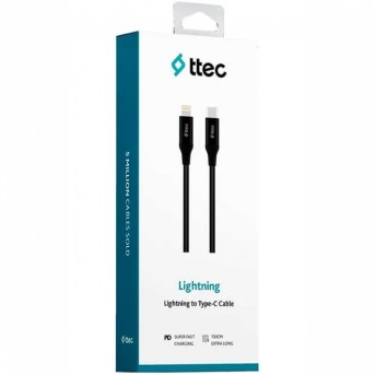ttec Type-C - Lightning Fast Charging Cable 150cm ,Black в Metoo.kz - Metoo (2)