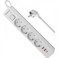 Сетевой фильтр Defender DFS 141 1,8 м Белый..