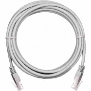 Патч-корд UTP, Кат.5е, 3м, NETLAN, 4 пары, 100МГц, 2хRJ45, заливной, серый, упак. 10шт