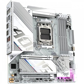 Материнская плата GIGABYTE X870M AORUS ELITE WF7 ICE, AM5, X870, 4xDDR5, 2xHDMI+2xUSB4, 2xM.2, mATX в Metoo.kz - Metoo (5)