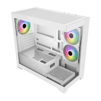 Компьютерный корпус FSP S340, Без БП, 2xUSB3.0, 3xFAN120 ARGB, 2xGlass, White, ATX - Metoo (2)