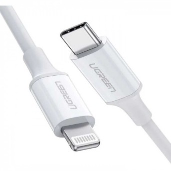 Кабель Ugreen US171 Lightning To Type-C 2.0 Male Cable White 1M, 10493 в Metoo.kz - Metoo (1)