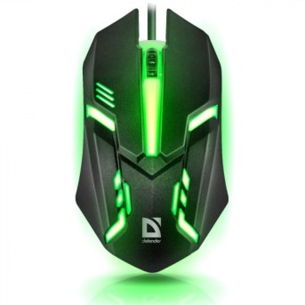 Мышь проводная Defender Cyber MB-560L 7цветов,3кнопки,1200dpi,черный, НОВИНКА! в Metoo.kz - Metoo (1)