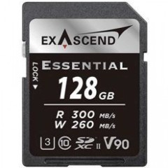Карта памяти SD Exascend Essential, 128Gb, SDXC II, UHS-II (V90), R300/<wbr>W260