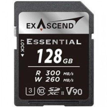 Карта памяти SD Exascend Essential, 128Gb, SDXC II, UHS-II (V90), R300/<wbr>W260 - Metoo (1)