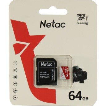 Карта памяти Netac NT02P500ECO-064G-R 64GB с адаптером SD в Metoo.kz - Metoo (1)
