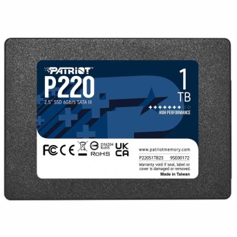 Твердотельный накопитель SSD 1 Tb SATA 6Gb/s Patriot P220 P220S1TB25 2.5" 3D TLC в Metoo.kz - Metoo (4)