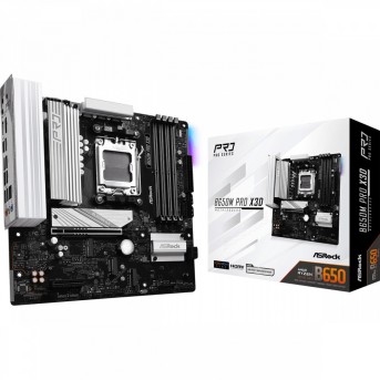 Материнская плата ASRock B650M PRO X3D AM5 4xDDR5 4xSATA3 3xM.2 Type-C HDMI DP mATX в Metoo.kz - Metoo (1)