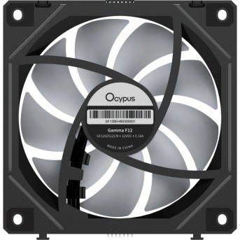 Вентилятор для корпуса Ocypus Gamma F12 UNI BK ARGB REVERSE BLADE 3-IN-1 800-1800RPM Черный в Metoo.kz - Metoo (3)