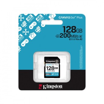 Карта памяти SD, Kingston Canvas Go! Plus, 128GB, SDG4/128GB, Class 10, UHS-I, R200/W160 в Metoo.kz - Metoo (2)