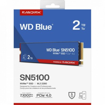 Твердотельный накопитель 2000GB SSD WD BLUE SN5100 M.2 2280 NVMe 4.0 R7100/W6700MB/s WDS200T5B0E в Metoo.kz - Metoo (3)