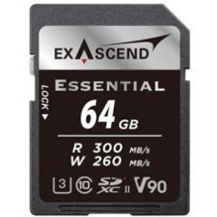 Карта памяти SD Exascend Catalyst, 64Gb, SDXC II, UHS-II (V90), R300/W280..