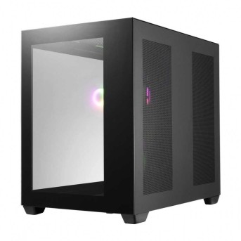 Компьютерный корпус FSP CMT380B (ARGB), Без БП, 2xUSB3.0/<wbr>Type-C, 3xFAN120 ARGB, 2xGlass, Black, ATX - Metoo (2)