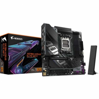 Материнская плата GIGABYTE X870M AORUS ELITE WF7, AM5, X870, 4xDDR5, 2xHDMI+2xUSB4, 2xM.2, mATX в Metoo.kz - Metoo (5)