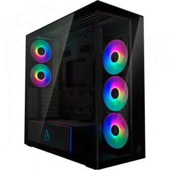 Компьютерный корпус Arctic Xtender Black(Mirror Glass), 5 ARGB FAN, USB-C, 2xUSB-A, E-ATX в Metoo.kz - Metoo (1)