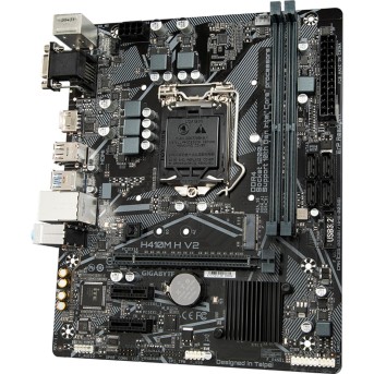 Материнская плата GIGABYTE H410M-H V2, LGA1200, H410, 2xPCI-E, D-SUB+HDMI, 4xSATA, 2DDR4, MATX в Metoo.kz - Metoo (3)