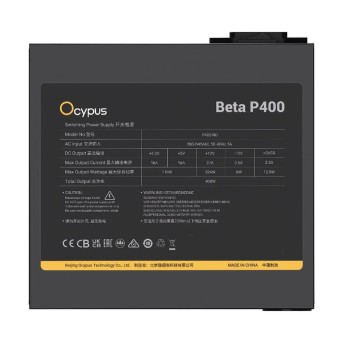 Блок питания Ocypus Beta P400 Черный 400W Non modular, Beta-P400-N1HDBK024X-EU в Metoo.kz - Metoo (2)