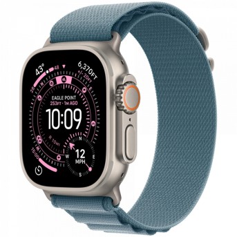 Apple Watch Ultra 3 GPS + Cellular 49mm Natural Titanium Case with Light Blue Alpine Loop - Medium,Model A3281 в Metoo.kz - Metoo (1)