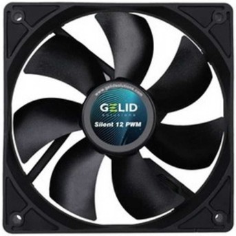 Кулер для корпуса GELID SILENT 12 PWM BLACK, FN-PX12-16, 12cm, 750-1600rpm, 4Pin, Hydro Dynamic в Metoo.kz - Metoo (1)