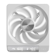 Кулер для корпуса FSP ZenFAN, 120x140x25mm, 800-1600rpm, Digital Display(RPM & Temperature), White..