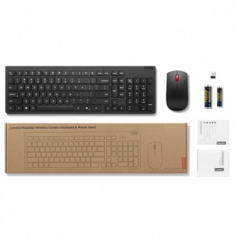 Lenovo Essential Wireless Combo Keyboard & Mouse Gen2 Black-Russian/Cyrillic 4X31R64481 в Metoo.kz - Metoo (3)