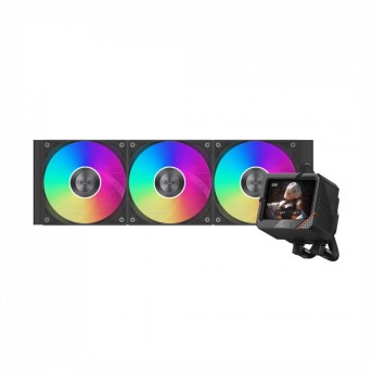 Водяное охлаждение для CPU PCCooler GT360M ARGB Display BK 115X/1200/1700/1851/AM4/AM5 Черный в Metoo.kz - Metoo (1)