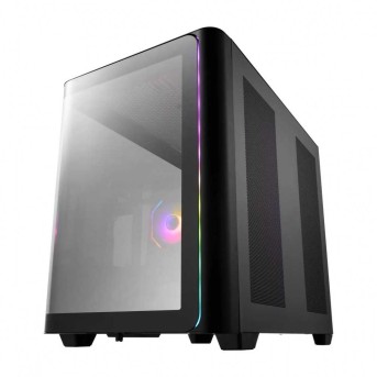 Компьютерный корпус FSP M580-BA, Без БП, 2xUSB3.0/<wbr>Type-C, 4x120 ARGB, Curved Glass, Black, ATX(BTF) - Metoo (2)