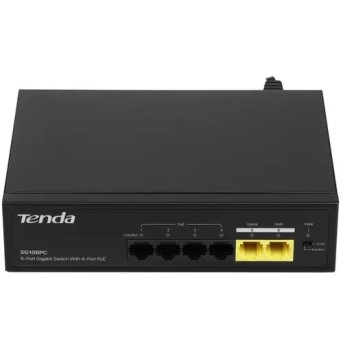 PoE-коммутатор Tenda SG106PC 6-port Gigabit Ethernet с 4-port PoE черный в Metoo.kz - Metoo (1)