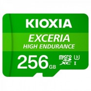 KIOXIA LMHE1G256GG2; 256GB microSD KIOXIA Exceria High Endurance (M303E) UHS I U3 with adapter..