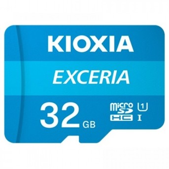 KIOXIA LMEX1L032GG2; 32GB microSD KIOXIA Exceria (M203) UHS I U1 with adapter в Metoo.kz - Metoo (1)