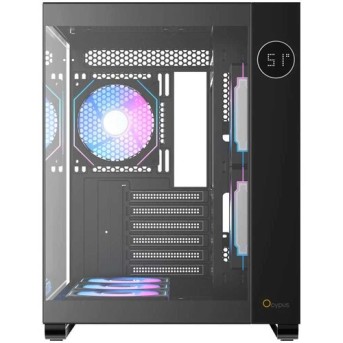 Корпус Ocypus Iota C70 BK ARGB ATX/mATX/mITX 2xUSB, Type-C, Черный, Iota-C70-BKD600XX-GL в Metoo.kz - Metoo (2)