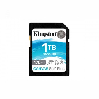 Карта памяти SD, Kingston Canvas Go! Plus, 1TB, SDG3/<wbr>1TB, Class 10, UHS-I, R170/<wbr>W90 - Metoo (1)