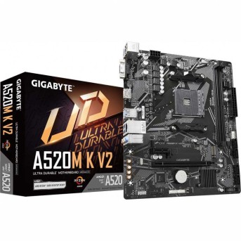 Материнская плата GIGABYTE A520M-K-V2, AM4, A520, PCIe16x, PCIe,D-SUB+HDMI, GLAN, 4SATA, 2DDR4, MATX в Metoo.kz - Metoo (5)