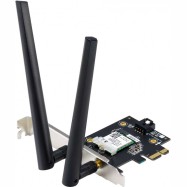 Двухдиапазонный беспроводной адаптер ASUS PCE-AX1800 802.11ax, PCIe, 2 антенны, Bluetooth 5.2, WPA3, OFDMA, MU-MIMO