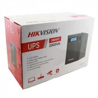 ИБП Hikvision DS-UPS2000, AVR (140-290V), 2000VA/1200W, 12V/9Ah*2, розетка Schuko*4, LED в Metoo.kz - Metoo (2)